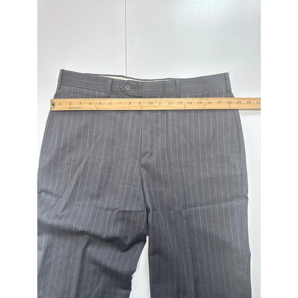 Brooks Brothers 346 Mens Grey Pinstripe Wool Suit 44R Regent Fit 35W 31L Blazer